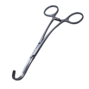 Cooley Derra S Shaped Clamp Forceps, Curved, 1-1/4" (32mm) Jaws, Depth 5/8" (16mm), Jaw Has Calibrated Markings In 5mm Increments, Overall Length Is 6-1/2" (165mm) 